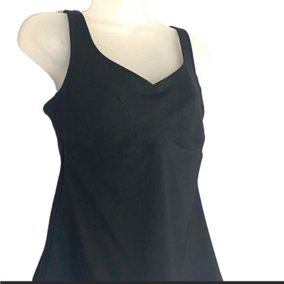 Athleta Bondi Bra Cup Tankini Swim Tank Black UPF 50+ Beach Vacation 36 B/C - Picture 3 of 11